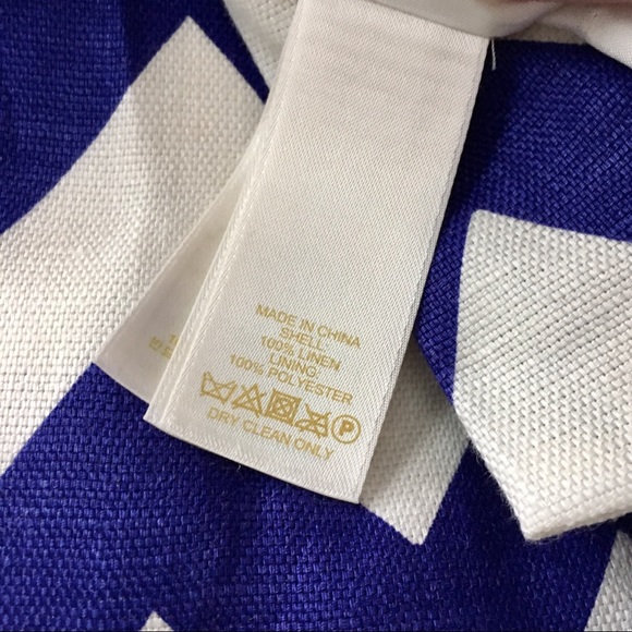 Kate Spade Blue & White Chevron Sheath Dress, 6 - Picture 7 of 8